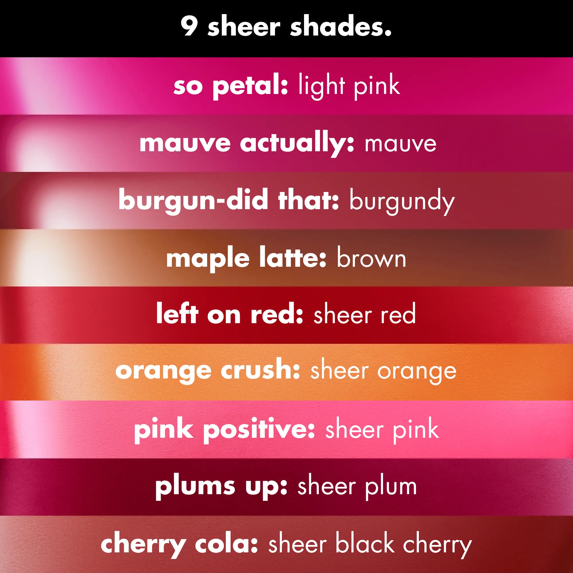 7 colors e.l.f. Sheer For It Cosmetic Blush Tint and Lip Stain