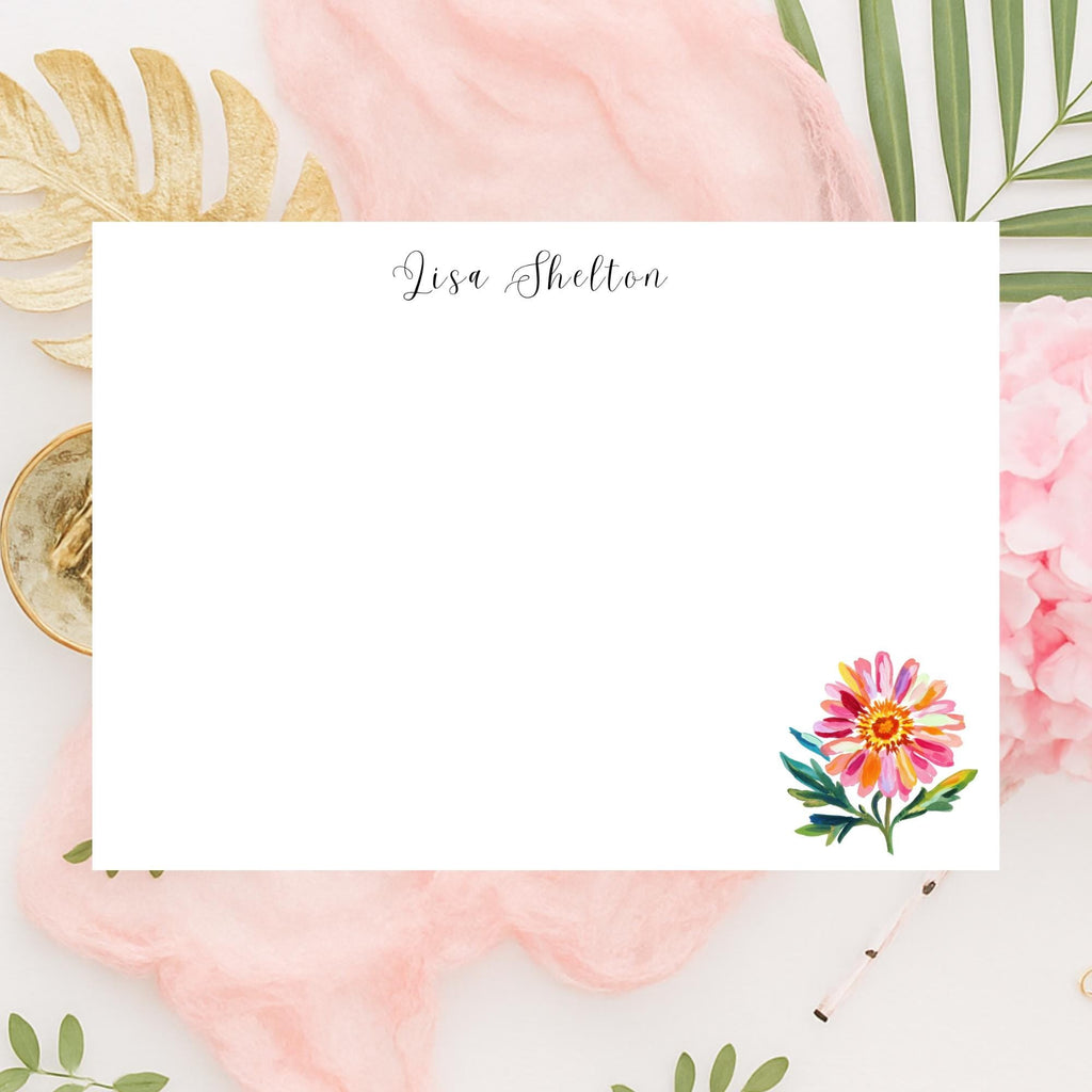 Personalized Floral Notecards by The Saltwater Press