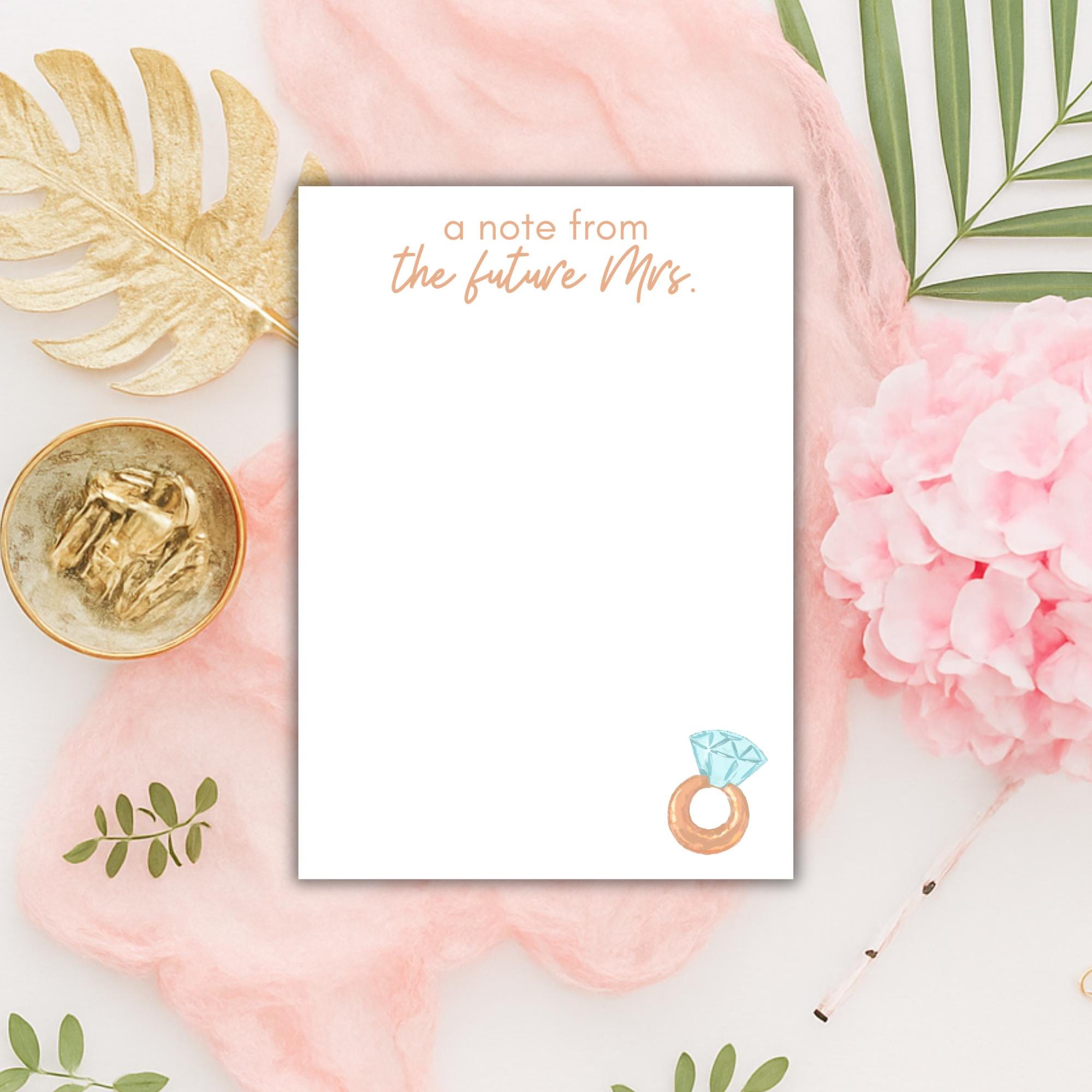 Personalized Bride Notepad by The Saltwater Press