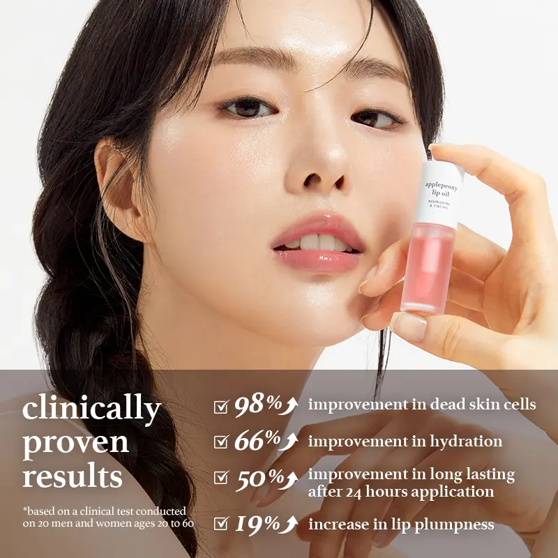 20 Color Nooni Korean Apple Lip Oil + Lip Stain | Glossy Lip Stain, Tinting & Long Lasting, Moisturizing Lip Care (13 options) Hydrate Lipgloss Lipstick Makeup Glossy Hydrating Moisturizer Plump Transfer-proof