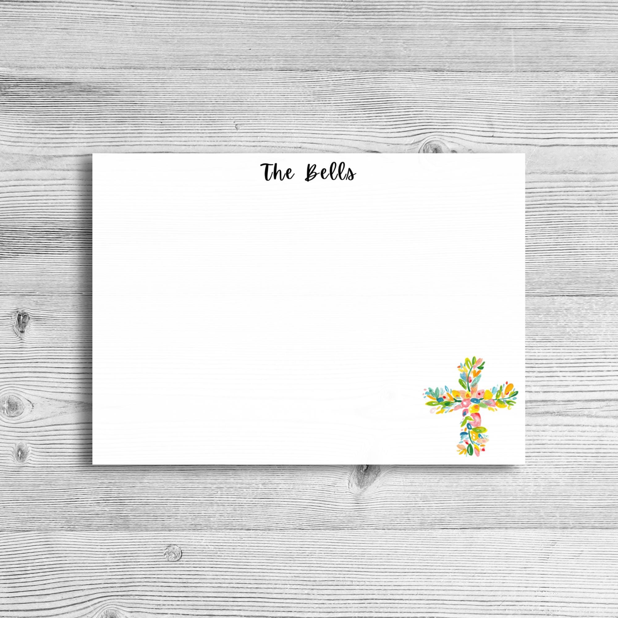 Personalized Cross Notecards by The Saltwater Press