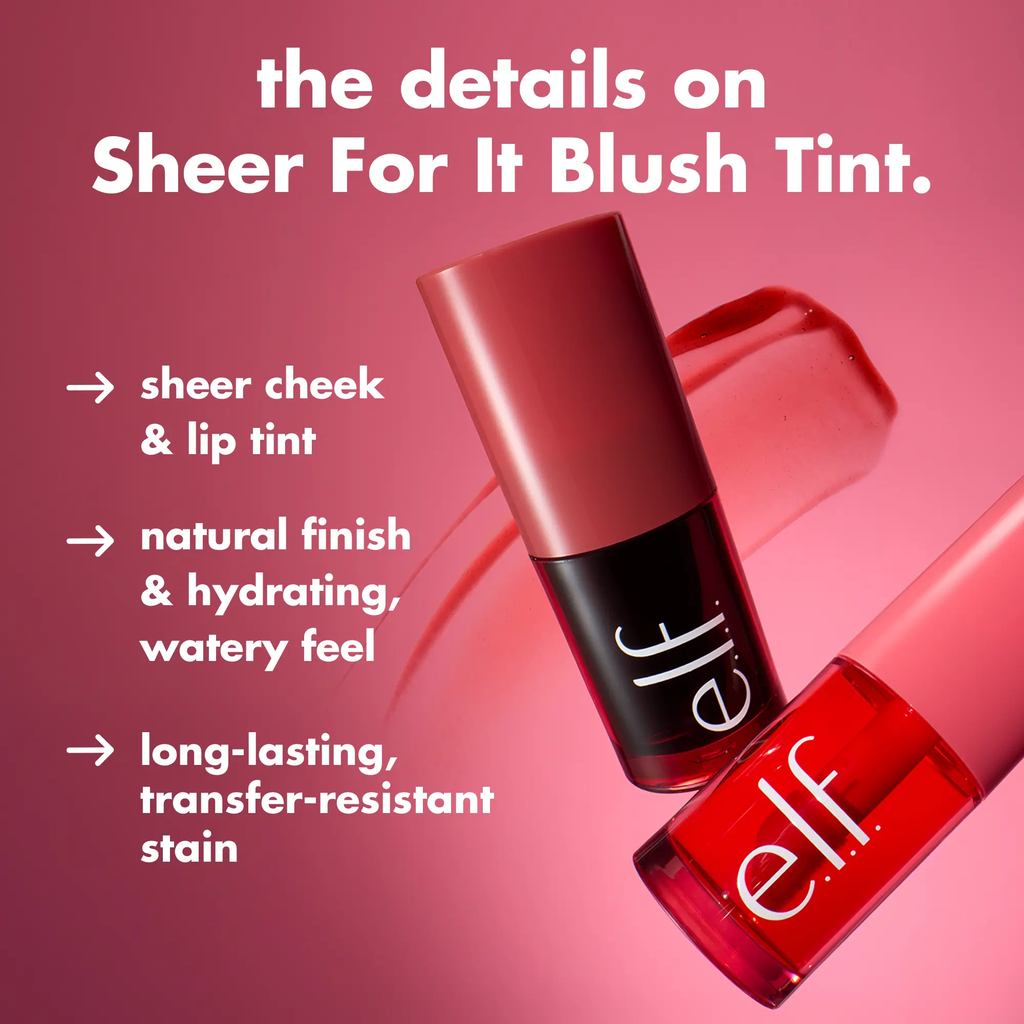 7 colors e.l.f. Sheer For It Cosmetic Blush Tint and Lip Stain