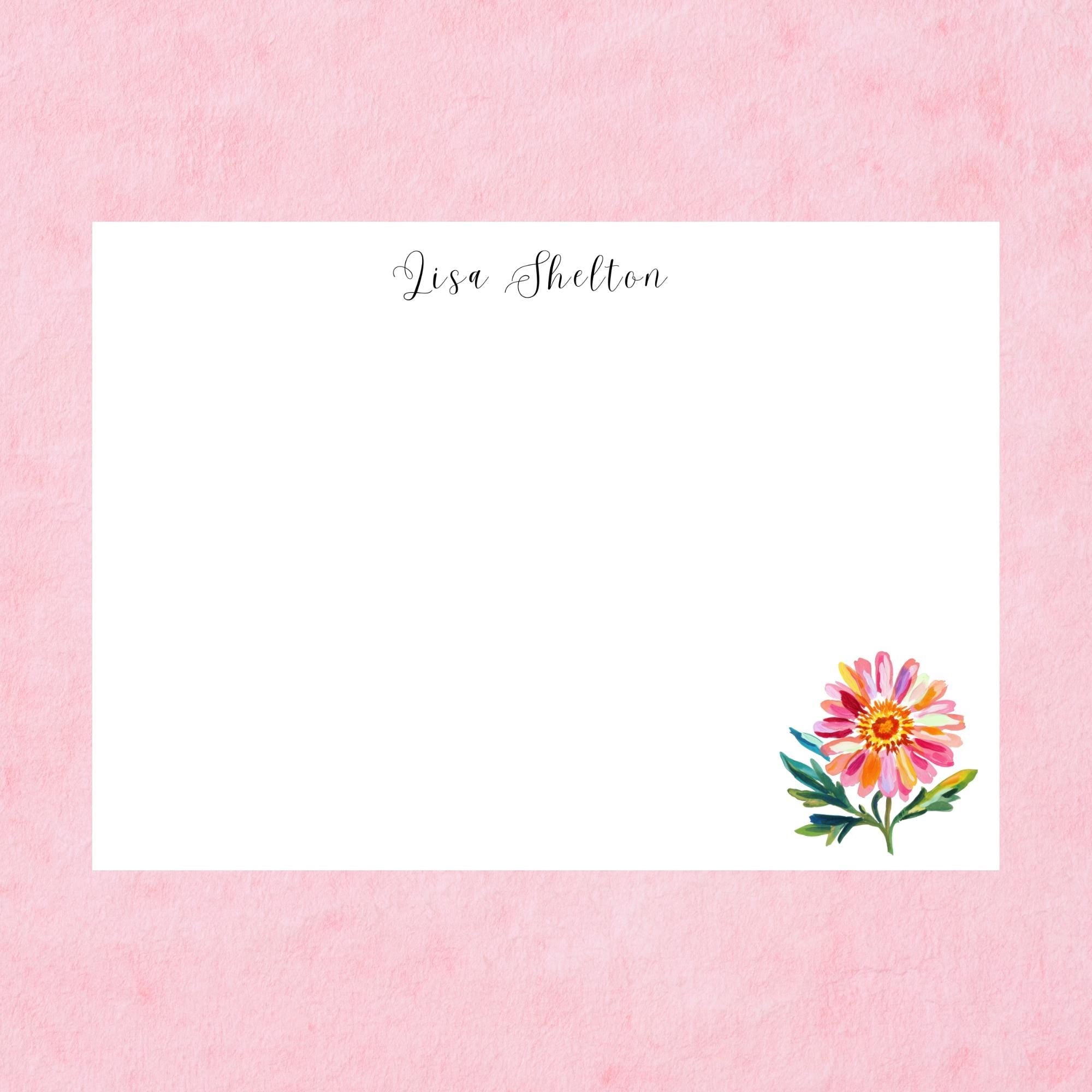 Personalized Floral Notecards by The Saltwater Press