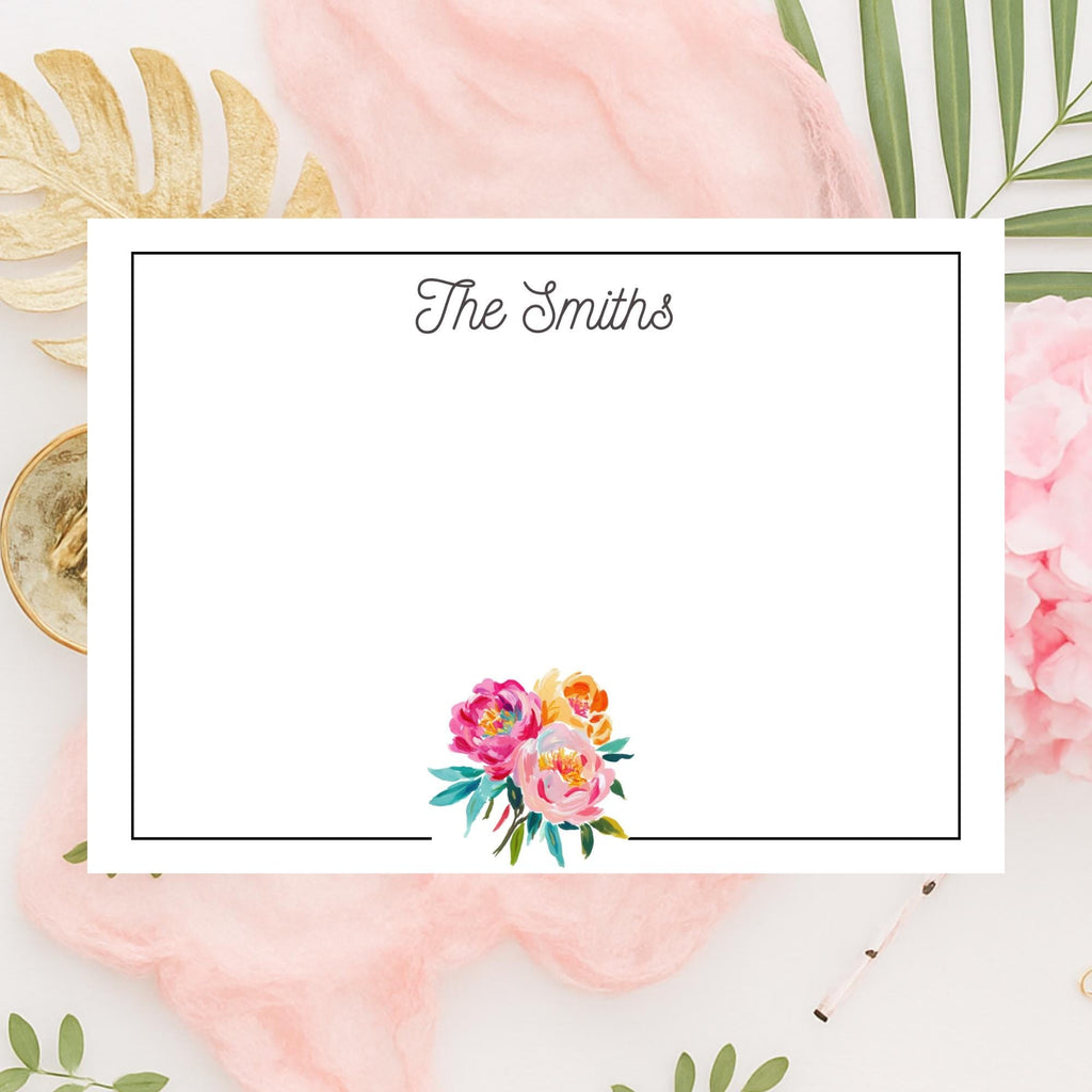Personalized Floral Notecards by The Saltwater Press