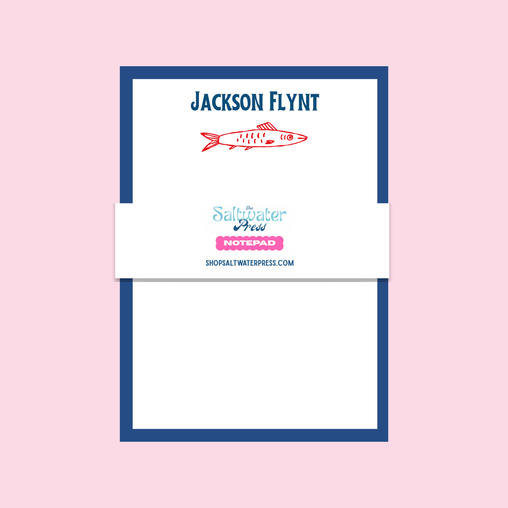 Personalized Fish Notepad by The Saltwater Press