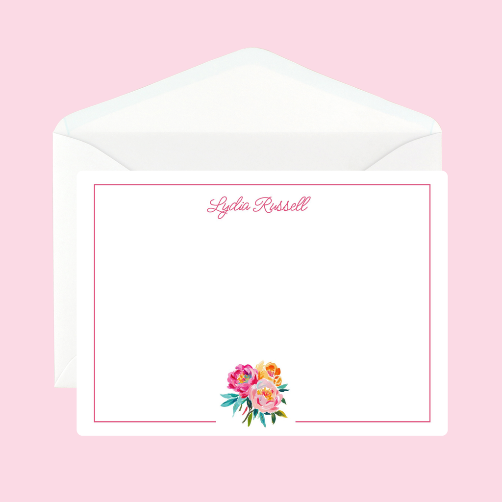 Personalized Floral Notecards by The Saltwater Press