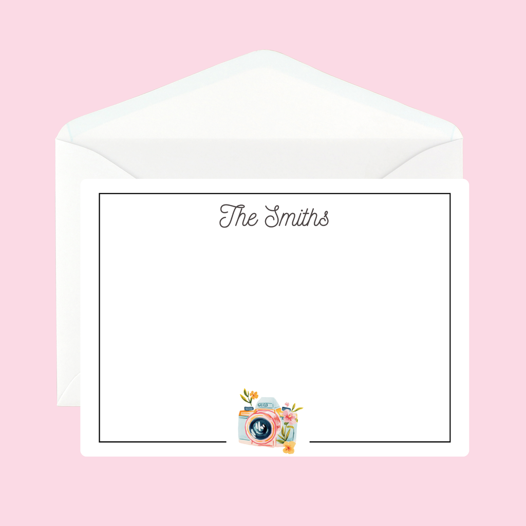 Personalized Camera Notecards by The Saltwater Press