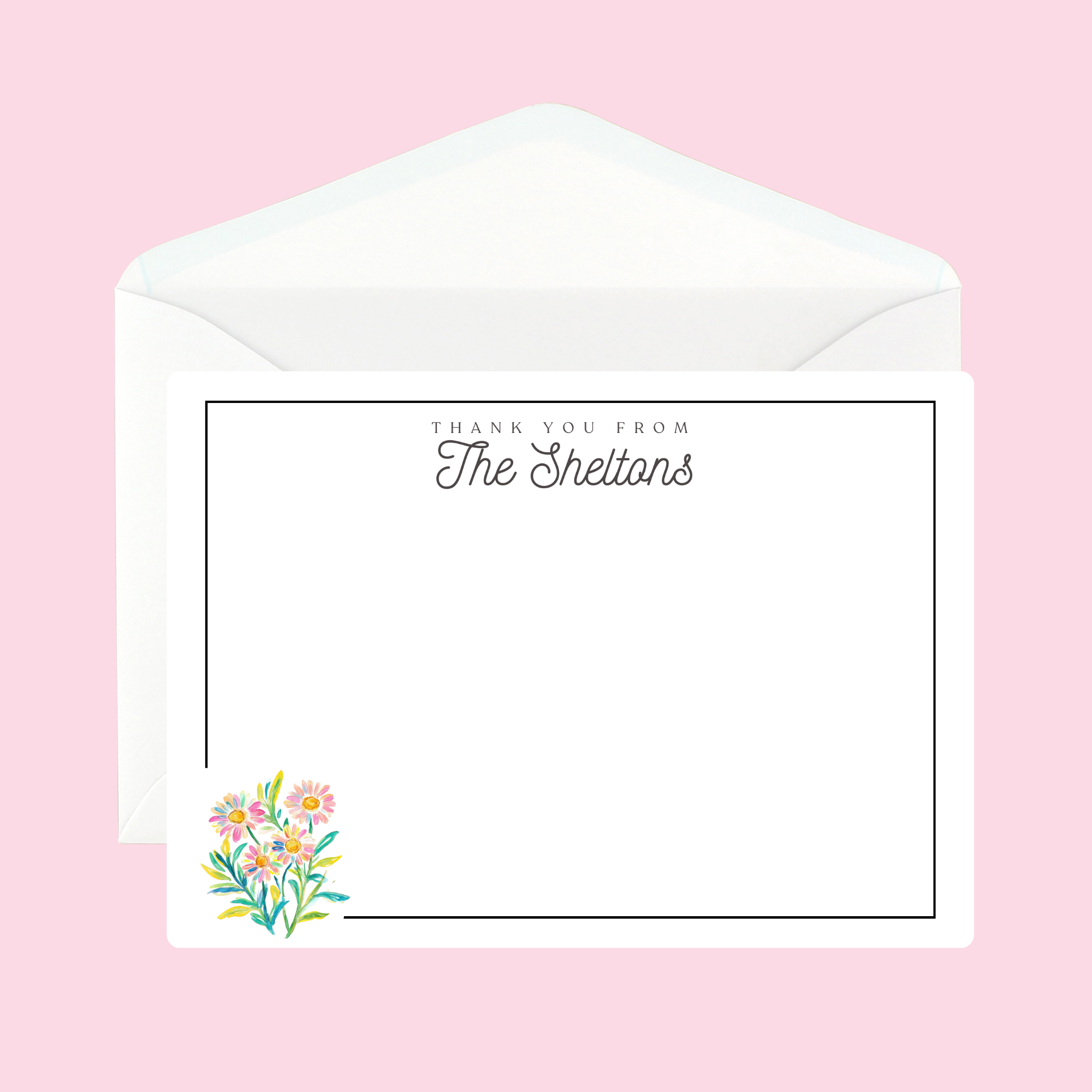 Personalized Floral Notecards by The Saltwater Press