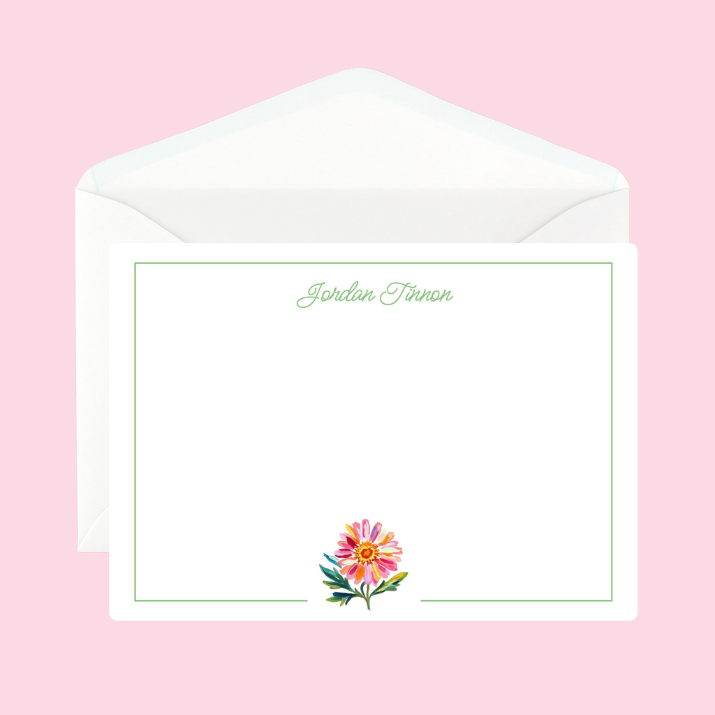 Personalized Floral Notecards by The Saltwater Press