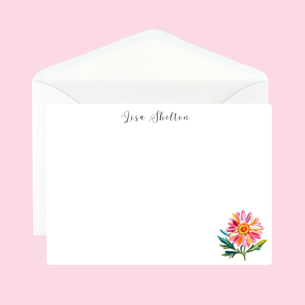 Personalized Floral Notecards by The Saltwater Press