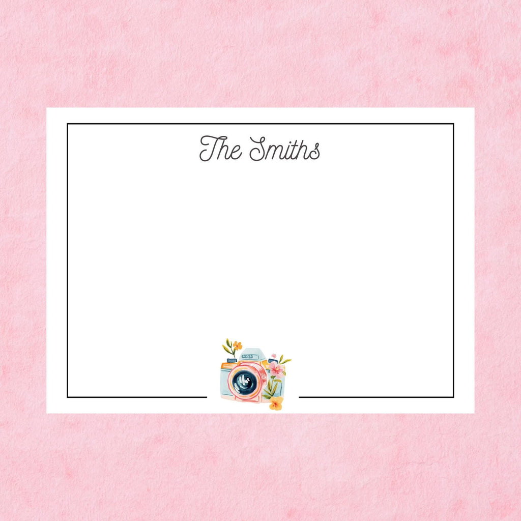 Personalized Camera Notecards by The Saltwater Press