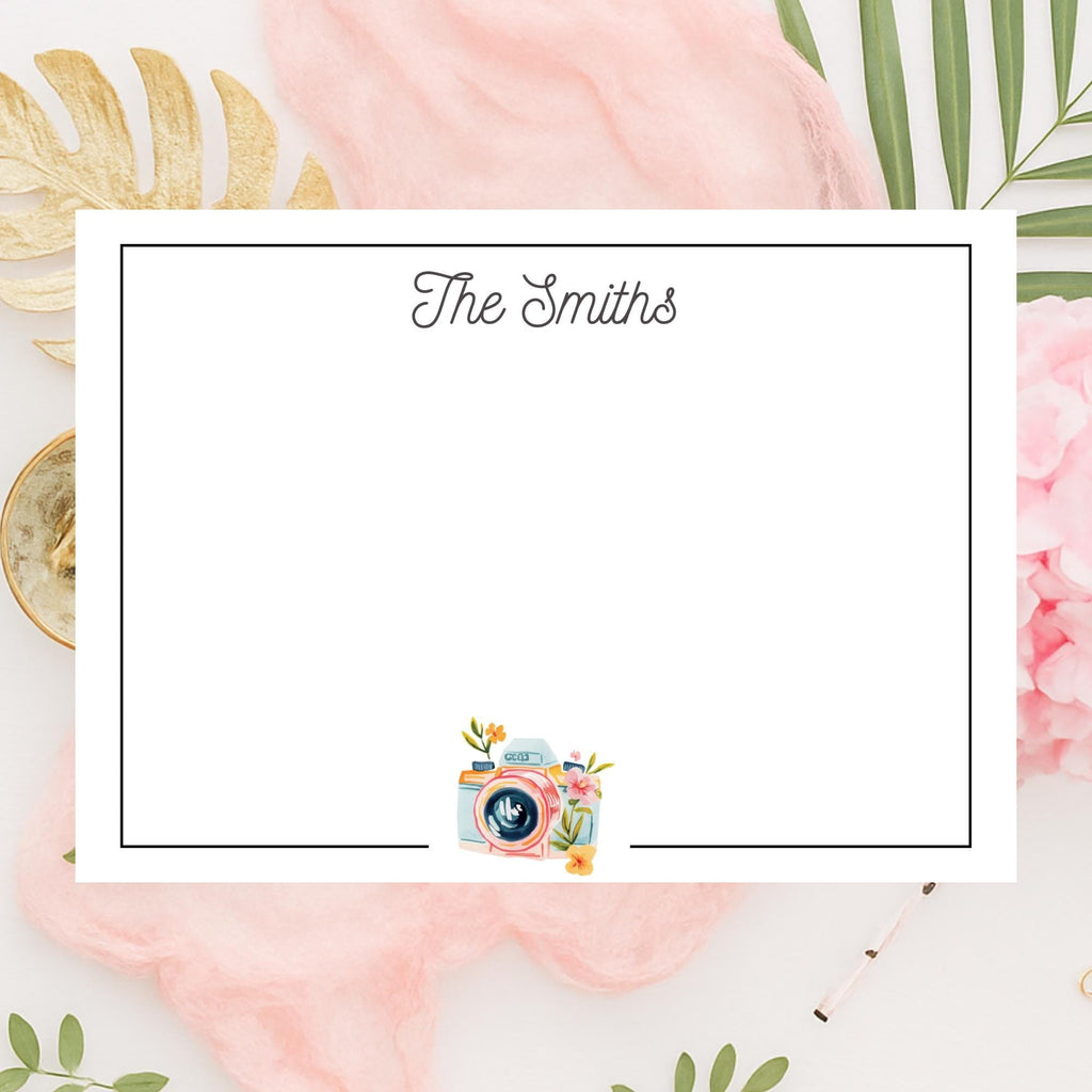 Personalized Camera Notecards by The Saltwater Press