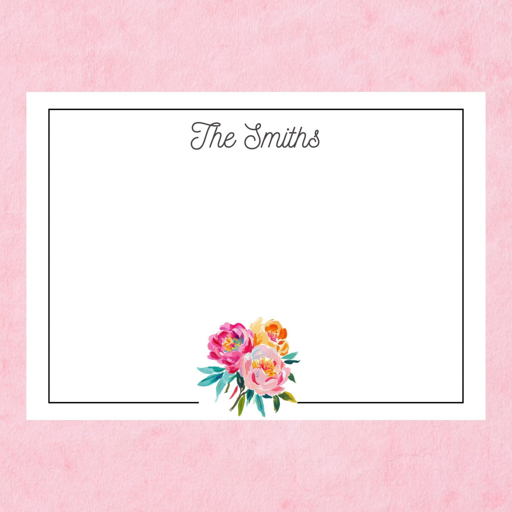 Personalized Floral Notecards by The Saltwater Press