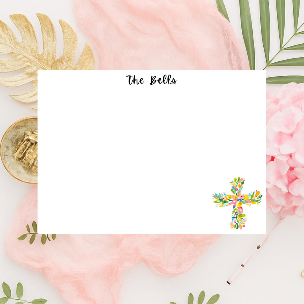 Personalized Cross Notecards by The Saltwater Press